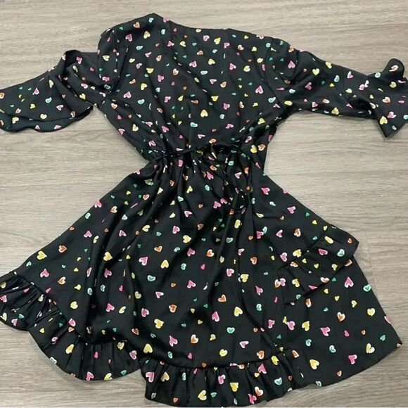 ASOS ruffle heart  bell rainbow wrap dress 8 - Picture 9 of 9